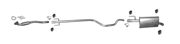 Auspuff für OPEL MERIVA A 1.7 DTi 75PS 2003-2005 +Rohr Vorne Auspuffanlage