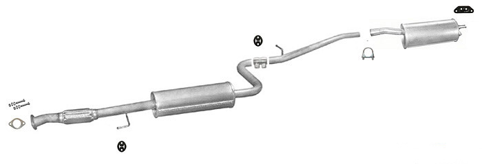 Auspuff FIAT DOBLO 1.6 16V 103PS 2000-2005 Auspuffanlage