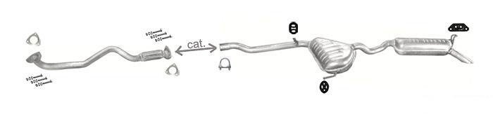 Auspuff FIAT BRAVA / BRAVO (182) 1.9 TD 1996-2001 Auspuffanlage