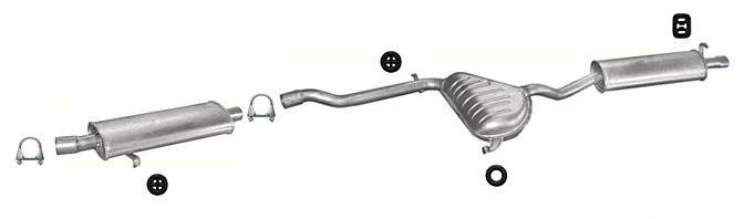 Auspuff ALFA ROMEO 145 1.9 TD 1994-1997 +Vorschalldämpfer Auspuffanlage