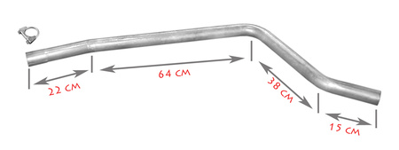 Endrohr für MERCEDES T2/L 508 DG / L 608 D / O 309 D ab 1978 Auspuff Hinten