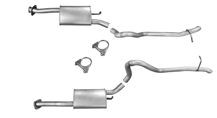 2x Endschalldämpfer Ford Mustang 5.0 V8 Auspuff Endtopf