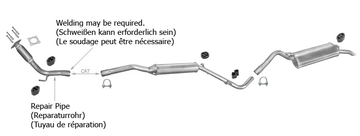 Auspuff SKODA FELICIA 1.9 D Schrägheck 1994-2001 +Rohr Auspuffanlage