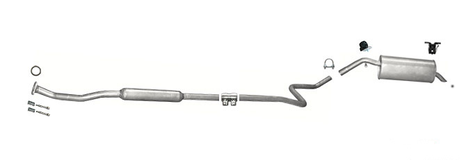Auspuff PEUGEOT 207 1.4 88PS Schrägheck 2006-2008 Auspuffanlage