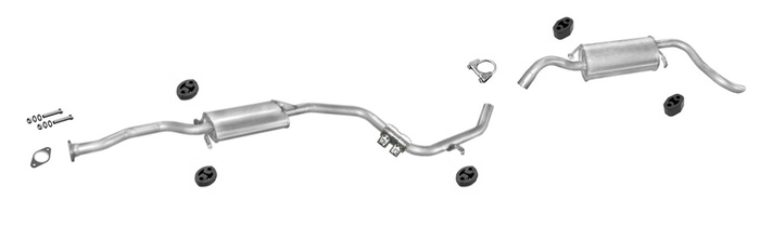 Auspuff für FORD ESCORT VII SCHRÄGHECK 1.3 10.1995-09.1997 60 PS Auspuffanlage