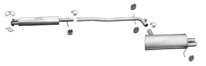 Auspuff für VOLVO XC90 I 3.2 24V AWD Auspuffanlage