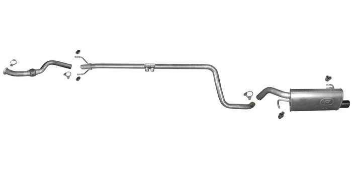 Auspuff für MITSUBISHI COLT VI 1.5 DiD + Rohr Vorne Auspuffanlage