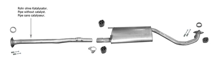 Mittelschalldämpfer für TOYOTA HIGHLANDER (U2) 3.3 233PS 2003-2007 Auspuff