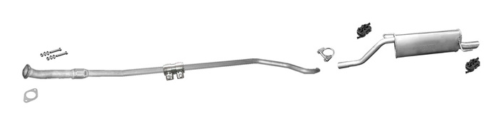 Auspuff für ALFA ROMEO MITO 1.4 78 PS ab 03.2011 Auspuffanlage