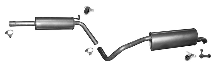 Auspuff für SEAT IBIZA IV SKODA FABIA III VW POLO V 1.0 TSi Auspuffanlage