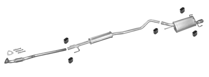 Auspuff OPEL TIGRA TWINTOP 1.4 /CORSA C 1.2 1.4 Twinport +Rohr Auspuffanlage