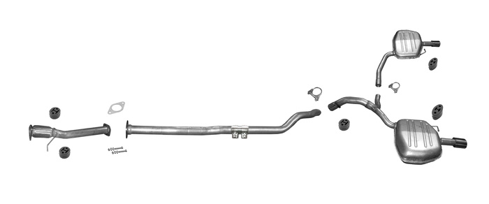 Auspuff für VOLVO V70 III 2.0 D D4 181 PS Auspuffanlage