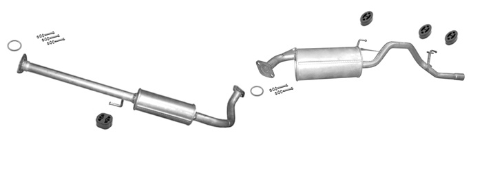 Auspuff HONDA HR-V HRV I (GH) 1.6 16V 3-Türen Auspuffanlage