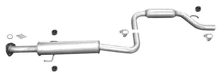 Mittelschalldämpfer für HONDA ACCORD VII 2.4 190 PS  Auspuff