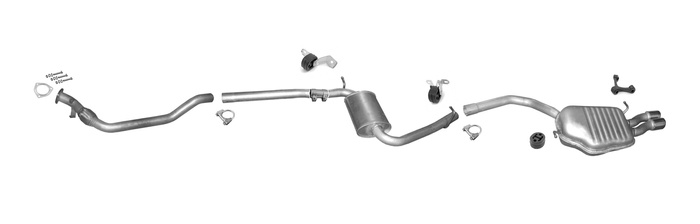 Auspuff für AUDI A4 (B7) 2.0 TDI 140PS Stufenheck / Kombi mit DPF Auspuffanlage