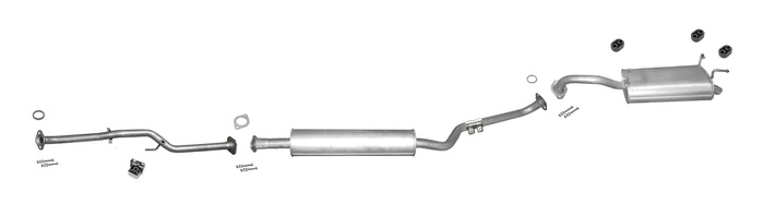 Auspuff +Rohr für NISSAN PRIMERA (P12) 1.6 1.8 2002-2007 Auspuffanlage