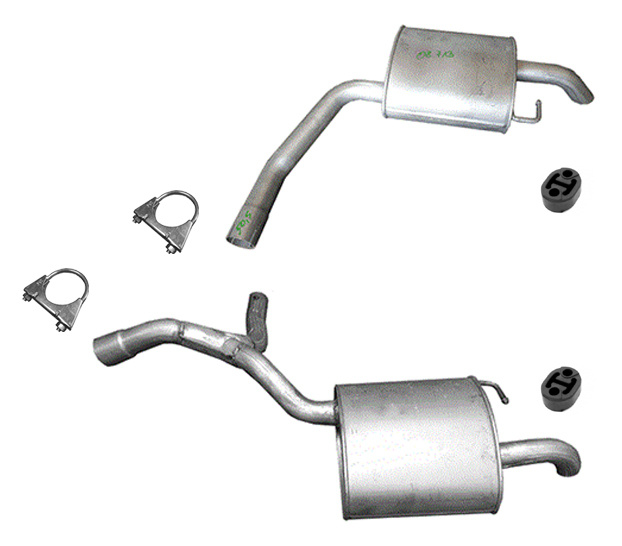 2x Endschalldämpfer für Ford Galaxy S-Max 1.5 2.0 Ecoboost Auspuff Endtopf
