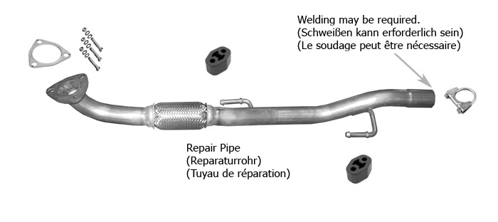 Hosenrohr SEAT CORDOBA IBIZA SKODA FABIA ROOMSTER VW POLO 1.4 1.6 2006-2011