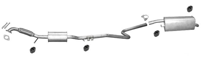 Auspuff FORD FIESTA MK5 1.6 16V 12.2005-2008 Auspuffanlage