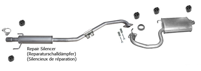 Auspuff TOYOTA AVENSIS (T25) 1.8 Auspuffanlage