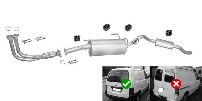 Auspuff NISSAN SERENA / VANETTE 2.0 D 2.3 D 1992-2003 Auspuffanlage