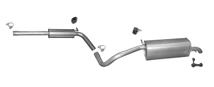 Auspuff für SKODA FABIA II 1.2 TSI Kombi Auspuffanlage