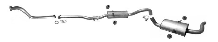 Auspuff für VOLVO 740 760 940 960 2.4 D TD 115PS 122PS 1988-1998 Auspuffanlage