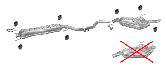 Auspuff SAAB 9-5 I 2.0 2.3 T Turbo 2.2 3.0 Tid TD 2000-2010 Auspuffanlage