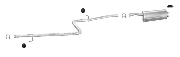 Auspuff FIAT DOBLO 1.9 D Diesel 63PS 2000-2005 Auspuffanlage
