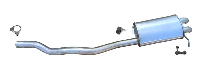 EDELSTAHL Endschalldämpfer für VW T5 2.0 2.5 TDI SWB-kurze 2003-2015 Auspuff