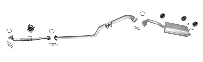 Auspuff für NISSAN PRIMERA 1.9 DCI Schrägheck Stufenheck +Rohr Auspuffanlage