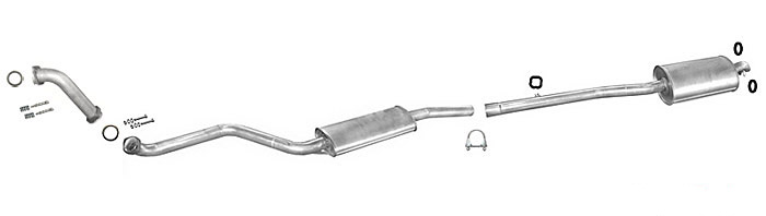 Auspuff BMW 3 (E36) 325td 325tds Stufenheck / Touring Kombi Auspuffanlage