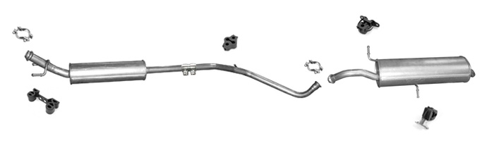 Auspuff für CITROEN C4 I 1.6 VTi 120PS Schrägheck Coupe 2008-02.2010