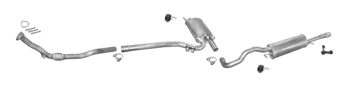 Auspuff AUDI A4 (B5) 1.8 T Turbo Stufenheck /Kombi Avant +Rohr Auspuffanlage