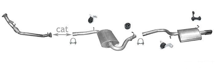 Auspuff AUDI A4 (B6) 2.0 FSI 150PS Stufenheck / Avant +Rohr Auspuffanlage