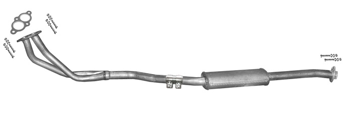 Mittelschalldämpfer BMW 3 (E36) 316 318 1990-1995 Auspuff