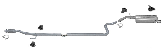 Auspuff CITROEN C2 1.4 HDI 2003-2005 mit CHROM Endrohr Auspuffanlage