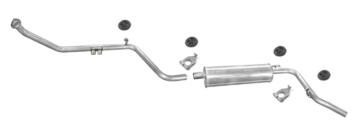 Auspuff MERCEDES T1 207D 208 210 307D 308 310 1977-1982 Auspuffanlage