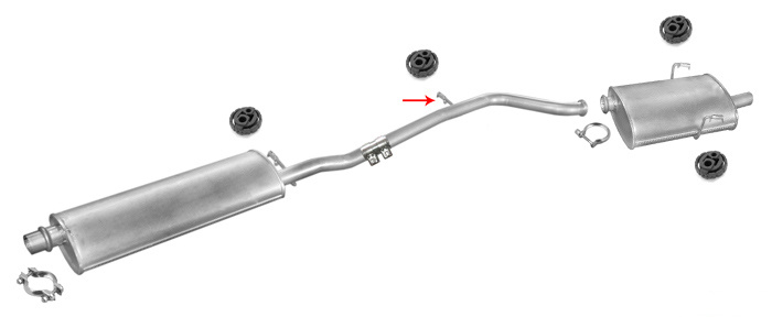 Auspuff PEUGEOT 406 2.0 136PS Stufenheck 1999-04.2000 Auspuffanlage