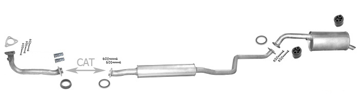 Auspuff MAZDA PREMACY 1.8 1.9 1999-06.2001 +Rohr Auspuffanlage