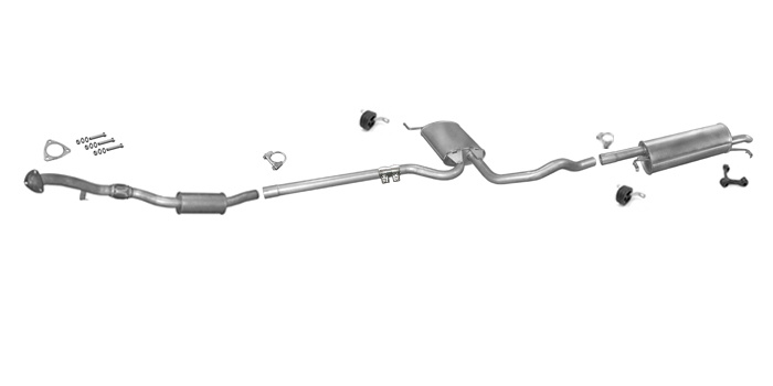Auspuff für VW Passat 1.6 101PS Stufenheck/Kombi +Vorschalldämpfer Auspuffanlage