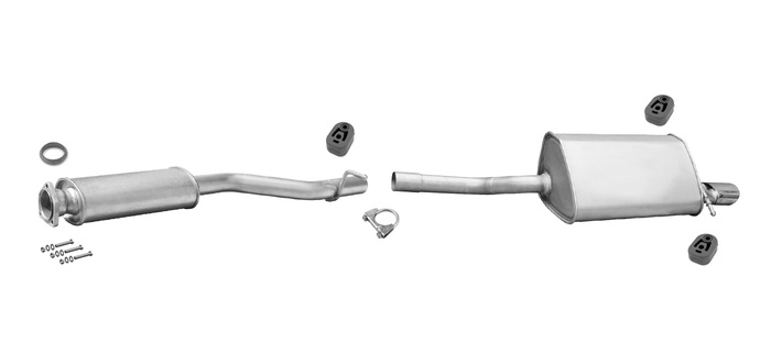 Auspuff für MERCEDES-BENZ CLK 200 KOMPRESSOR 163 184 PS Auspuffanlage