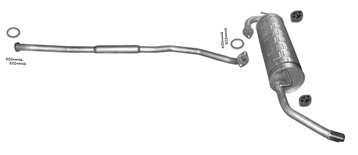 Auspuff TOYOTA RAV 4 I 2.0 5-Türen 10.1997-2000 auch Cabrio Auspuffanlage