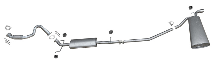 Auspuff für OPEL MOKKA 1.6 1.8 Auspuffanlage +Rohr Vorne