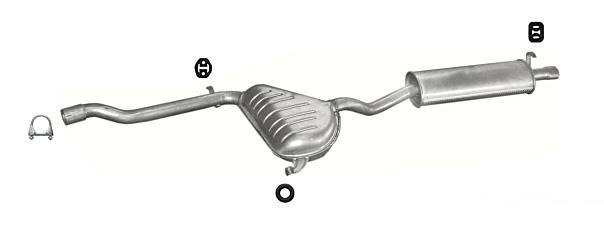 Auspuff ALFA ROMEO 145 1.9 TD 1994-1997 Auspuffanlage