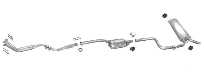 Auspuff MERCEDES (S124) 200TE 230TE Kombi Auspuffanlage