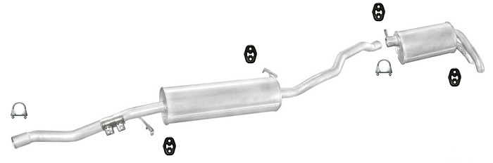 Auspuff VW SHARAN I 1.9 TDI 1995-2006 Auspuffanlage