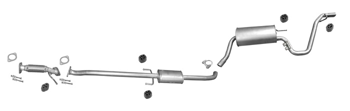 Auspuff für KIA PRO CEE'D 1.4 1.6 2006-2009 +Rohr Vorne Auspuffanlage