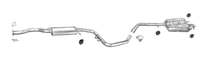 Auspuff für FORD ESCORT V (ANL) 1.6 16V 89PS 1.8 16V 1992-1995 Auspuffanlage