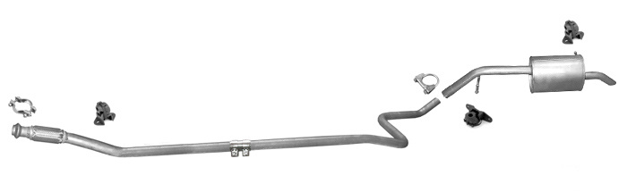 Auspuff PEUGEOT 207 1.4 HDI Schrägheck 04.2008-2011 Auspuffanlage